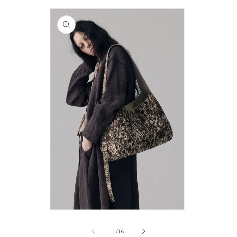 American Vintage Speckled Brown & Cream Crossbody Tote